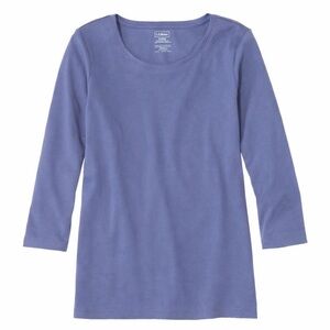 L.L.Bean Blue 3/4 Sleeve Top Medium